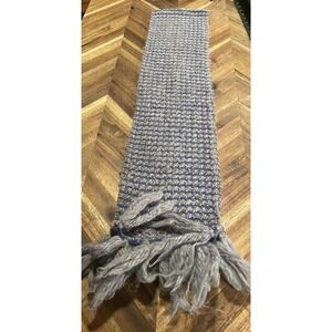 Talbots Scarf 100% Wool Knit Fringe‎ Winter 7x69
